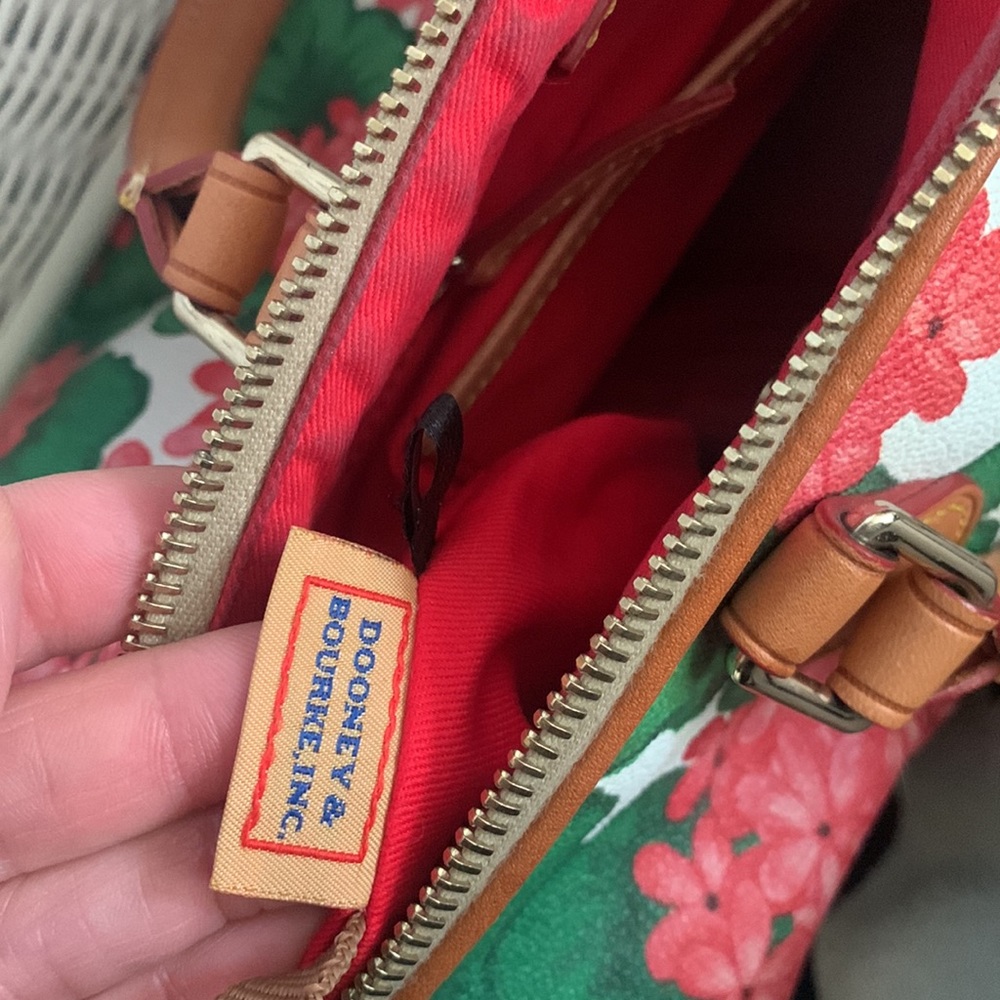 Dooney and Bourke Pink Hydrangea Satchel - Picture 5 of 10